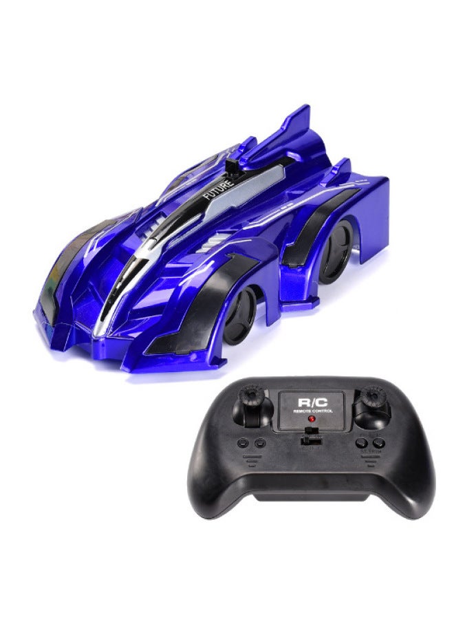 Loquat Explosions 1908 Stunt Car Remote Control Light Climbing Car And Children's Remote Control Car Toy Racing Car-Color:1908 Blue Wall Climbing Car (chinese Packaging) - Image 1