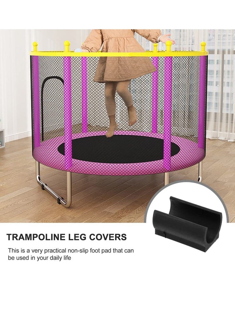 Rectangle Plastic Furniture Feet, Plastic Chair Foot U Shaped Floor Glides Tubing Caps Cover, 50Pcs Rectangle Chair Legs Tips Caps for Metal Chairs Furniture Leg, (25mm Black) - Image 2