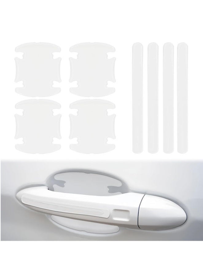 FASHION MANIA 8Pcs Waterproof Car Door Handle Scratch Protector, Transparent Waterproof Anti-Scratch Paint Invisible Protection Film for Car Door Handle - Image 1