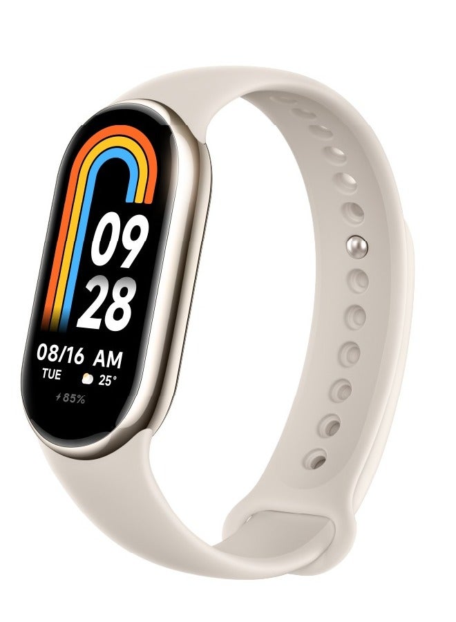 REBENUO Smart Watch Band 8 Adaptive Screen Brightness and High Refresh Rate Ultra-Long Battery Life, Fast Charging 200+ Color Watch Faces All-Day Health Monitoring (White) - Image 1