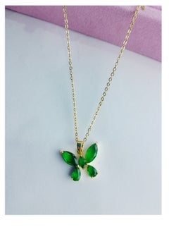 Generic Green Butterfly Chain Stainless Steel Necklace Simple Lightweight Pendant Necklace Accessories Gifts for Women  - Image 5