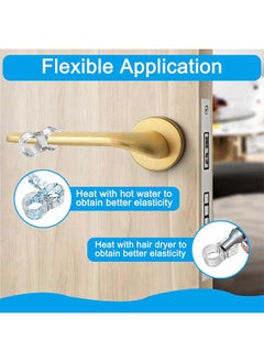 HY 10 Pack Door Handle Stopper, Wall Protector, Clear Rubber Door Stopper, Pvc Door Handle Guard, Door Handle Bumper for Cabinet Furniture Home Office (Transparent)  - Image 4