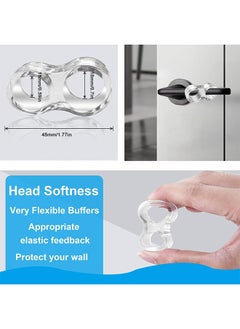 HY 10 Pack Door Handle Stopper, Wall Protector, Clear Rubber Door Stopper, Pvc Door Handle Guard, Door Handle Bumper for Cabinet Furniture Home Office (Transparent)  - Image 3