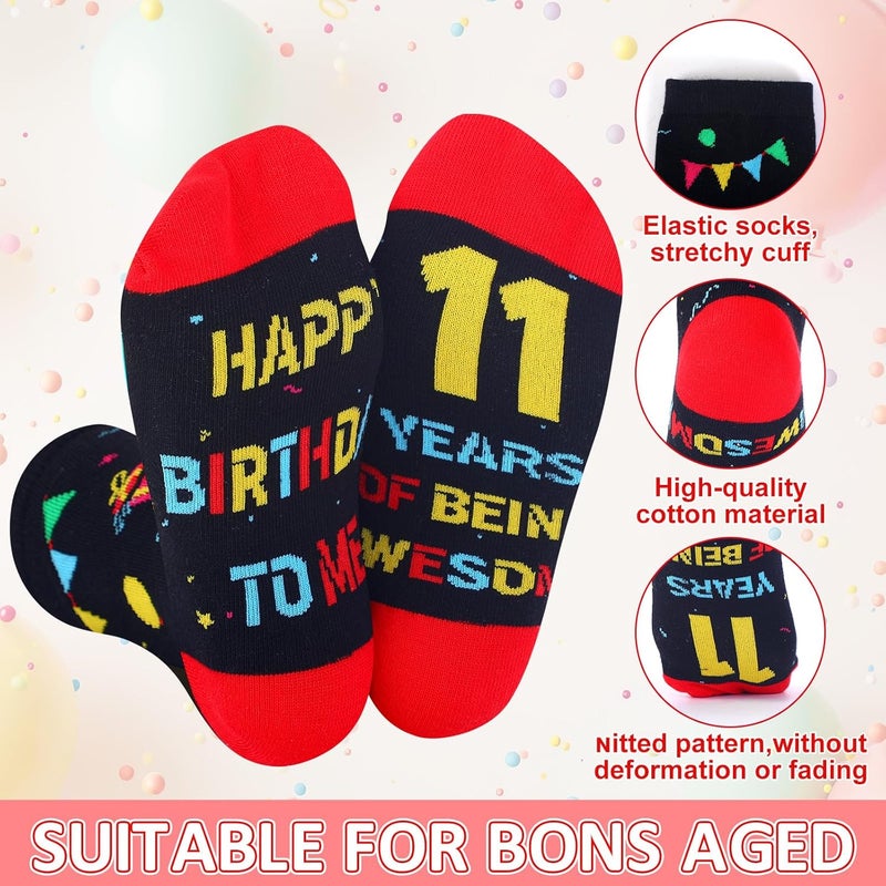 11 Year Old Boy Gifts Ideas 11th Birthday Gifts Baskets for Beautiful Teen Boys Funny Birthday Gift Box with Greeting Card Socks Bracelet Tumbler for Kids Grandson Brother - Image 4