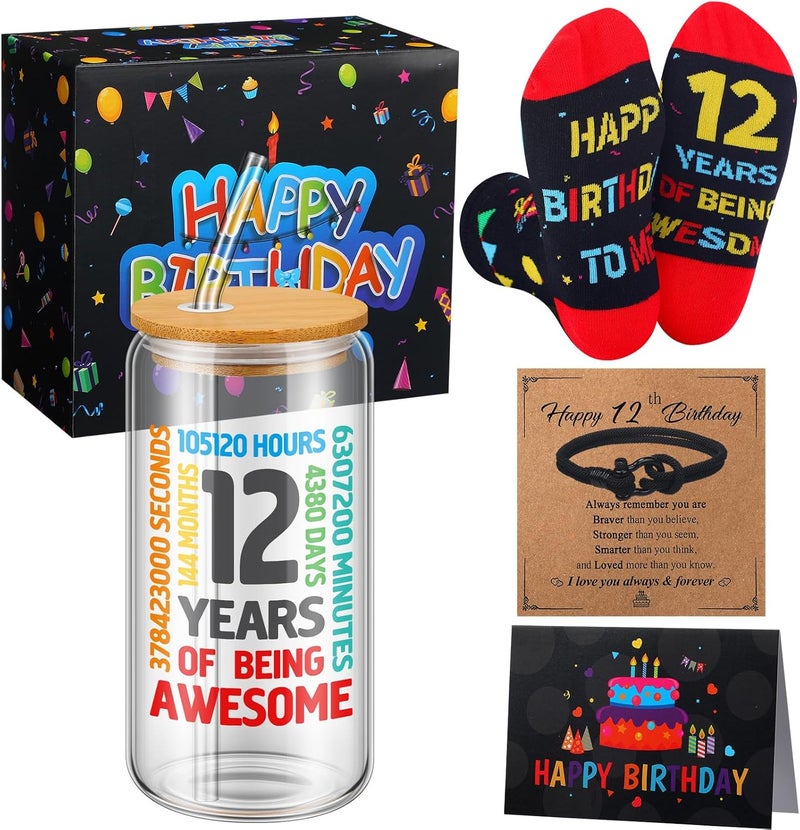 11 Year Old Boy Gifts Ideas 11th Birthday Gifts Baskets for Beautiful Teen Boys Funny Birthday Gift Box with Greeting Card Socks Bracelet Tumbler for Kids Grandson Brother - Image 1