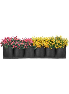 Generic Hanging Planter Hanging Planters 6 Pockets Layout Vertical Wall Mounted Flower Pot Planting Bags Basket for Wall Outdoor Indoor Garden  - Image 1
