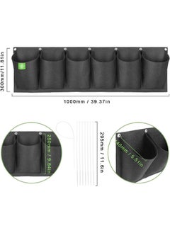Generic Hanging Planter Hanging Planters 6 Pockets Layout Vertical Wall Mounted Flower Pot Planting Bags Basket for Wall Outdoor Indoor Garden  - Image 3
