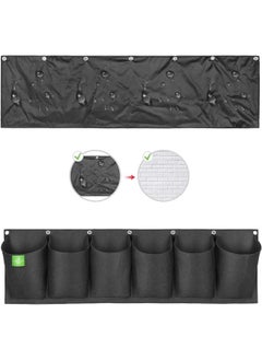 Generic Hanging Planter Hanging Planters 6 Pockets Layout Vertical Wall Mounted Flower Pot Planting Bags Basket for Wall Outdoor Indoor Garden  - Image 4