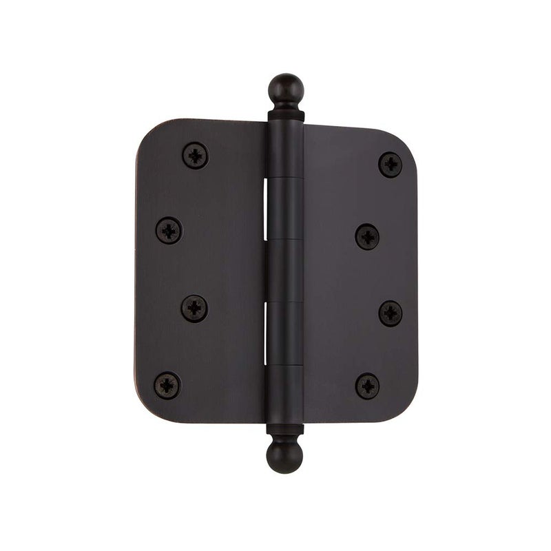 Nostalgic Warehouse BallTip Residential Door Hinge with Radius Corner Oil Rubbed Bronze