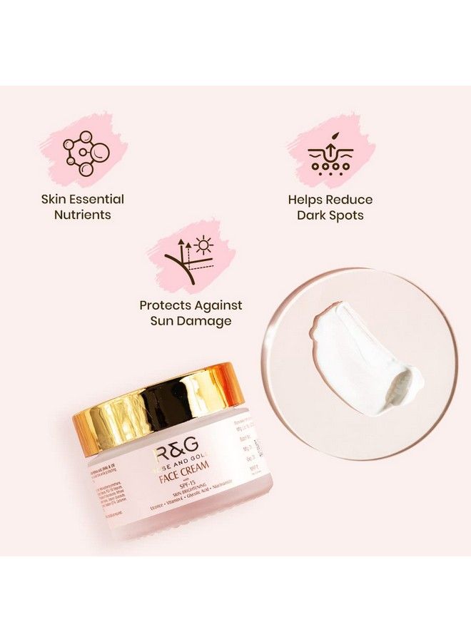 Vasu كريم تفتيح البشرة R&G Skin Brightening Face Cream بعامل حماية من الشمس SPF15 يساعد على تقليل البقع الداكنة الناتجة عن فرط التصبغ والحماية من الأشعة فوق البنفسجية الضارة للحصول على بشرة أكثر إشراقًا وشبابًا بشكل واضح 50 مل - Image 4