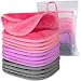 Natwag Makeup Remover Cloth, 6" x 6" Make Up Towels Reusable Face Cloth for Washing Face, 12 Pack Makeup Remover Pads Microfiber Face Washcloth with Mesh Bag, Just Water, Grey/Purple/Pink - Image 2