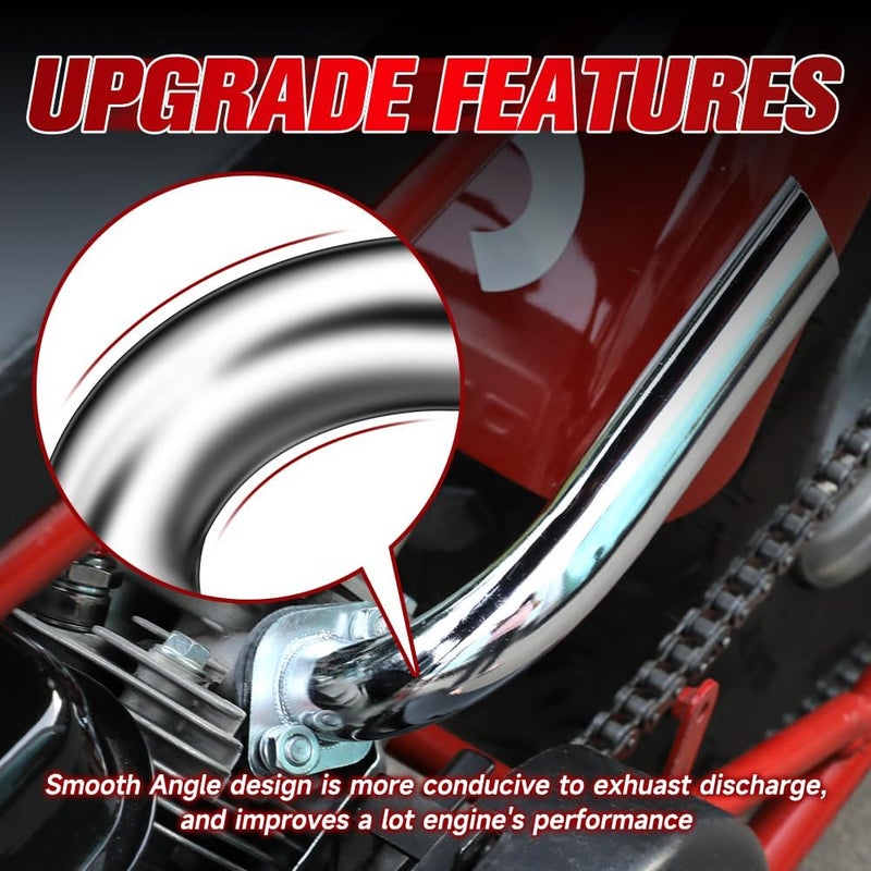 FVRITO Exhaust Pipe Header for Mini Bikes and Go Karts - Image 5