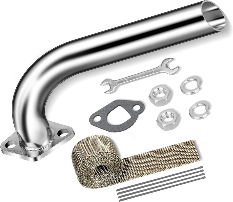 FVRITO Exhaust Pipe Header for Mini Bikes and Go Karts - Image 1