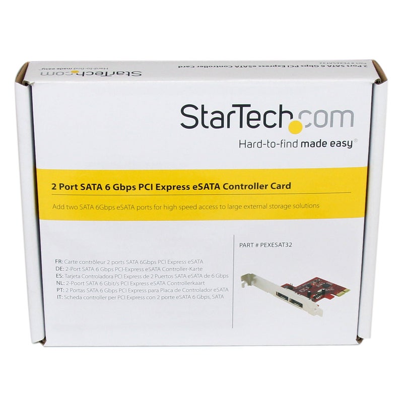 Startech.com StarTech.com 2 Port SATA 6 Gbps PCI Express eSATA Controller Card - Storage Controller - 2 Channel - eSATA 6Gb/s - 6 Gbit/s - PCIe - PEXESAT32  - Image 5