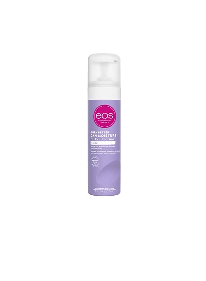 EOS IOS Women's Shea Better Shaving Cream with Shea Butter - Lavender Fragrance | Women's Shaving Cream, Skin Care Lotion with Shea Butter and Aloe Vera | 24 hour hydration | 7 fluid ounces