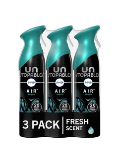 febreze Air Mist Air Freshener Spray, Odor-Fighting Room Spray, Air Fresheners for Home and Bathroom and Kitchen, Aerosol Can, Unstopables Fresh Scent, 8.8oz, 3 Count  - Image 1