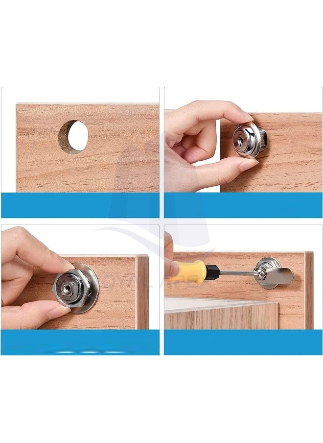 Royal Apex Royal Apex 2Pcs Cabinet Security Locks - Mail Box Twist Knob Lock With Keys  - Image 4