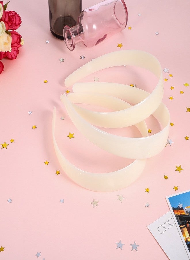 HESTYA Plastic Headbands DIY 1 Inch Plain Blank No Teeth Hair Bands Headwear Plain Headbands for Women Graduation Halloween (White,20 Pcs) - Image 4