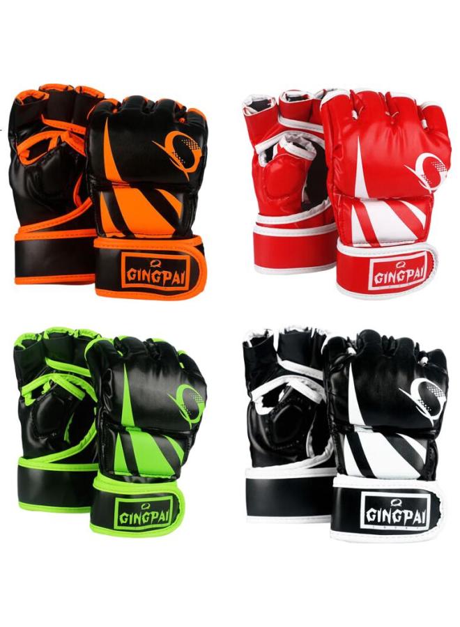 Competing pie Competition Half Finger Boxing Gloves Mma Training Gloves For Sandbag Fighting Breathable Unisex Adults Black 10Oz - Image 2