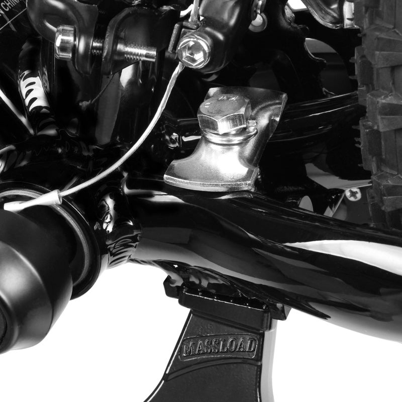 BV Chromium Adjustable Bicycle Kickstand with Concealed Spring-Loaded Latch, for 24-28 Inch - Bike Kickstand, Bike Kick Stands for Adult Bikes, Bike Kickstand 26 inches (Black) - Image 4