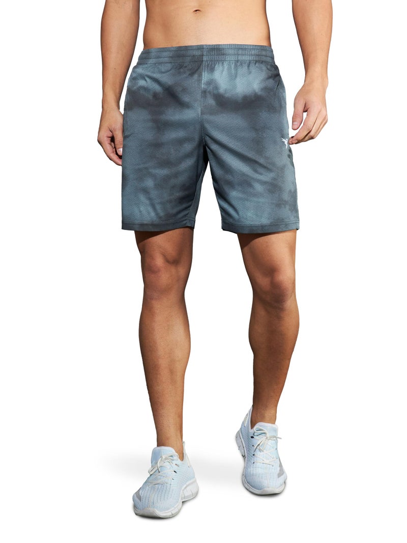 TECHNOSPORT Men's Polyester Slim Fit Shorts for Running, Sports & Gym Workout - (MSP829GSE_Green Smoke_M) - Image 1