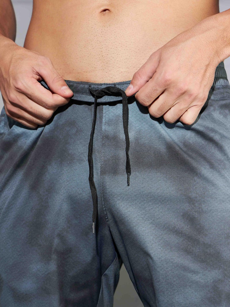 TECHNOSPORT Men's Polyester Slim Fit Shorts for Running, Sports & Gym Workout - (MSP829GSE_Green Smoke_M) - Image 3