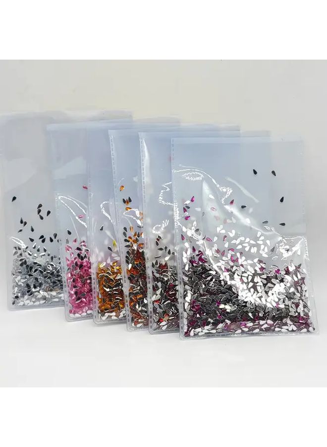 Acrylic Shaped Diamonds Sharp Water Drop 2x4mm 5000 Pieces Per Pack Orange Bulk Flat Bottom Shaped Diamonds For DIY Nail Art Clothing Shoes Bags Accessories - Image 5