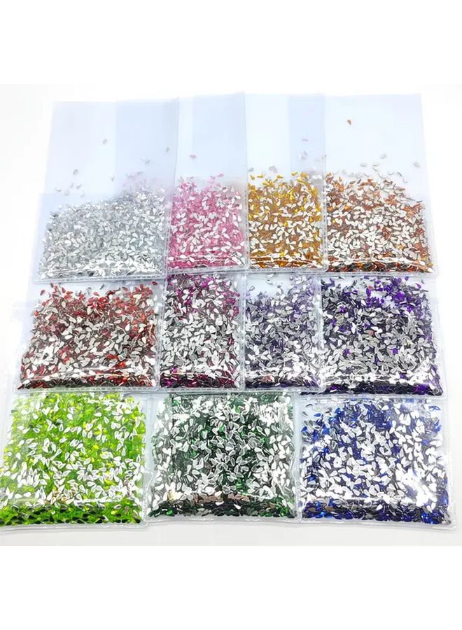 Acrylic Shaped Diamonds Sharp Water Drop 2x4mm 5000 Pieces Per Pack Orange Bulk Flat Bottom Shaped Diamonds For DIY Nail Art Clothing Shoes Bags Accessories - Image 2