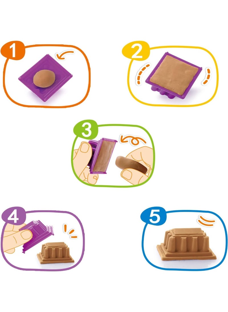 واحة الألعاب مجموعة قوالب طين اللعب والرمل للأطفال – 18 قطعة مع أشكال معالم عالمية وعجين طين وأدوات – لعبة إبداعية تعليمية للأولاد والبنات من عمر 3–10 سنوات - Image 2