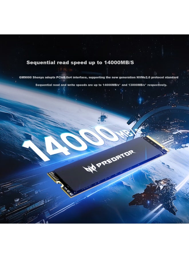 Predator 2tb Ssd M.2 Interface Gm9000 Chariot Series Nvme Pcie 5.0 Read Speed 14000mb/s Ai Computer Storage Component - Image 1