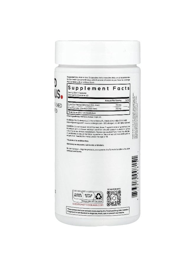 Codeage Codeage, Grass Fed Beef Thymus, 180 Capsules  - Image 2