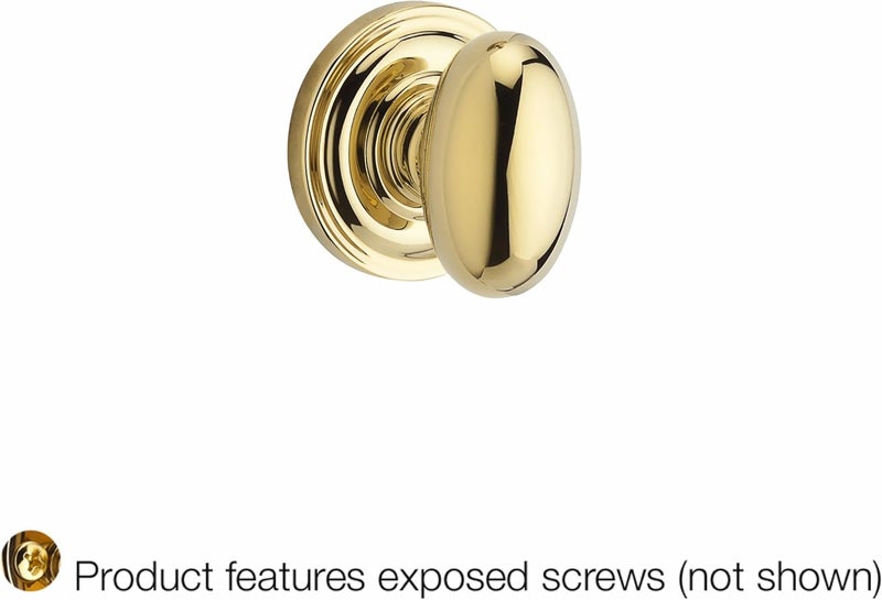 Baldwin Baldwin Reserve 9BR3500023 Traditional Ellipse HalfDummy Knob in Polished Brass  - Image 2