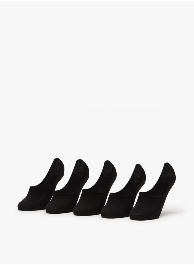 فلورا بيلا Women's Solid No Show Socks - Set of 5