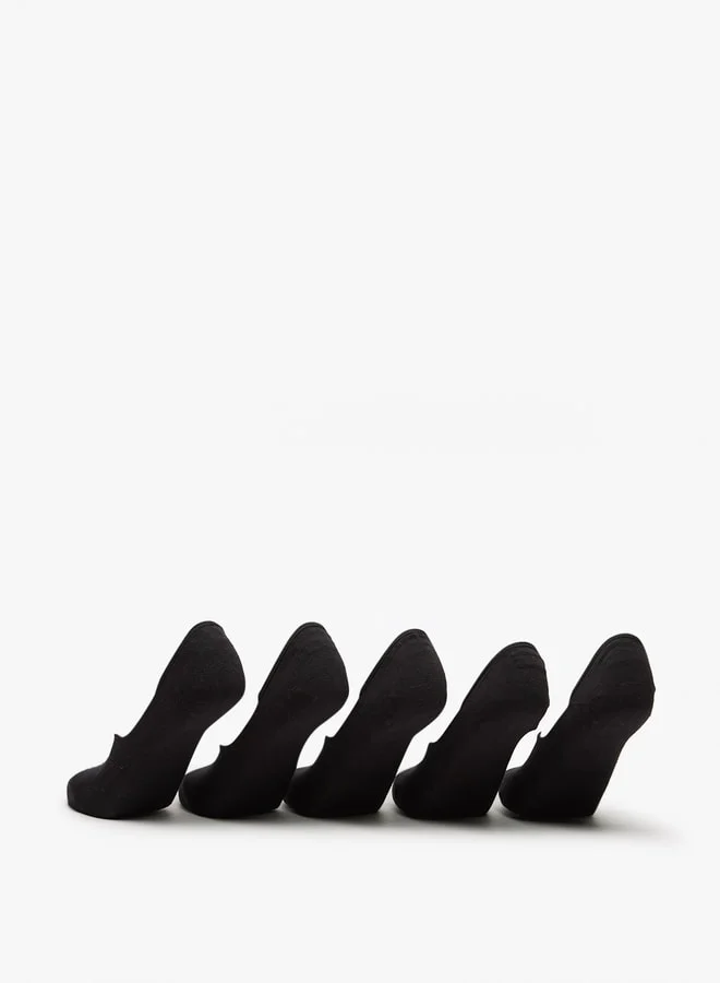 Flora Bella Women's Solid No Show Socks - Set of 5