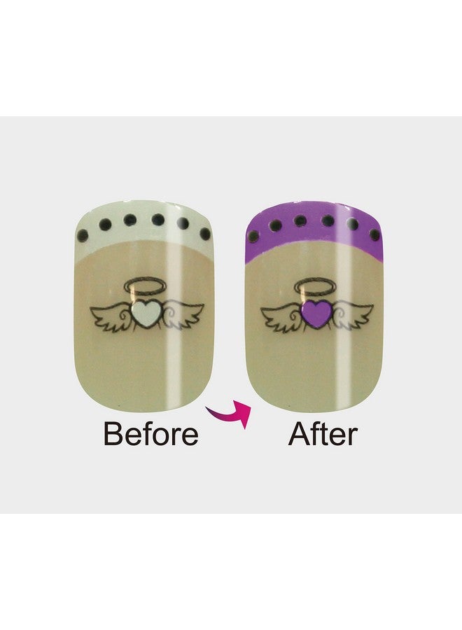 Beautia 3Pack 72Tips So Cute Junior Color Changing Nail Under Sun Sticker Nail For Kids (Pattern 4)  - Image 4