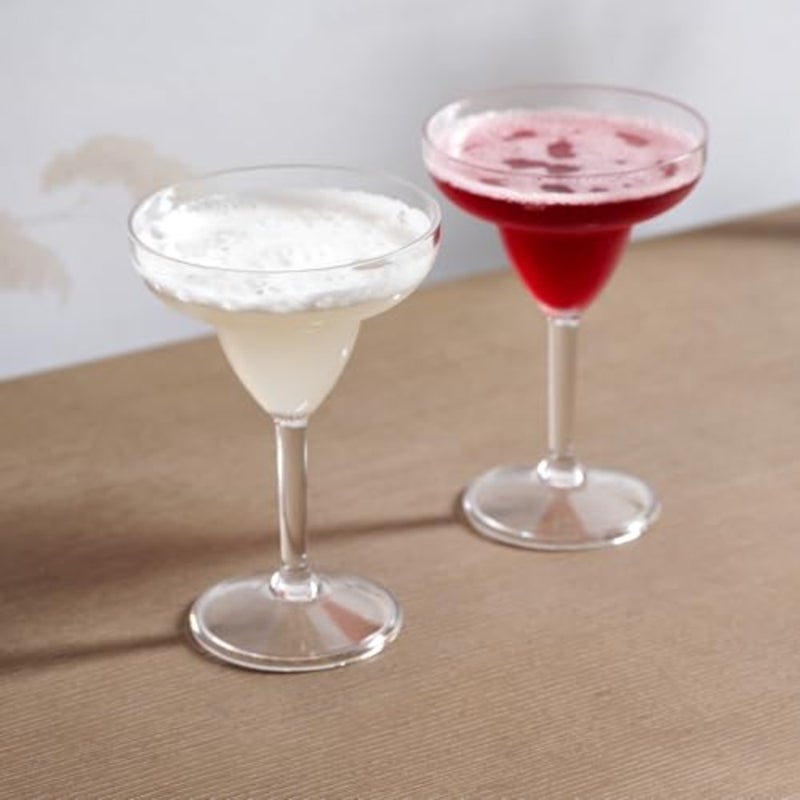 Acrylic Unbreakable Margarita Plastic Glass Set of 3 Reusable, Dishwasher Friendly Clear, 11.7x17 cm - Image 2