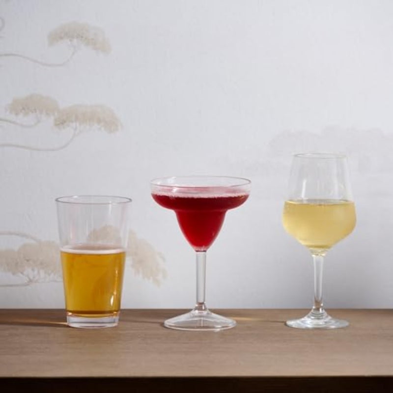 Acrylic Unbreakable Margarita Plastic Glass Set of 3 Reusable, Dishwasher Friendly Clear, 11.7x17 cm - Image 5