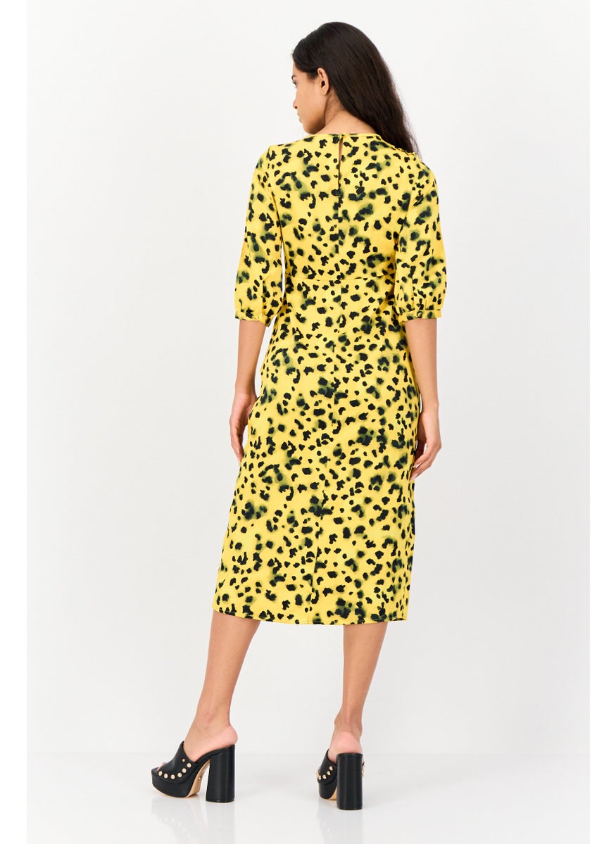 ONLY Women Animal Print Midi Dress, Multicolor  - Image 4