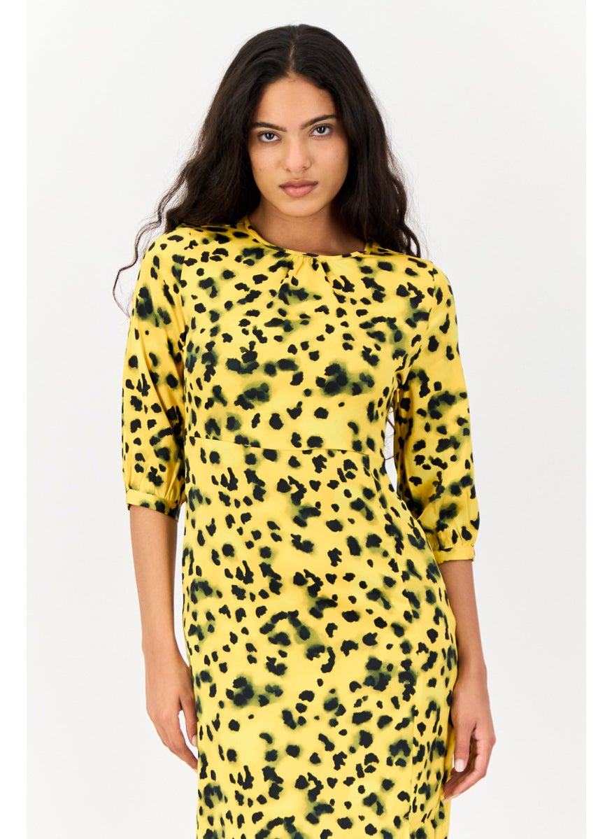 ONLY Women Animal Print Midi Dress, Multicolor  - Image 2