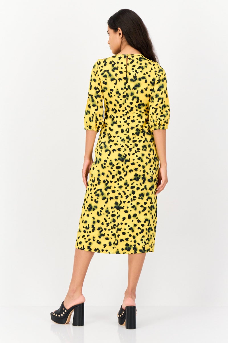 ONLY Women Animal Print Midi Dress, Multicolor - Image 4