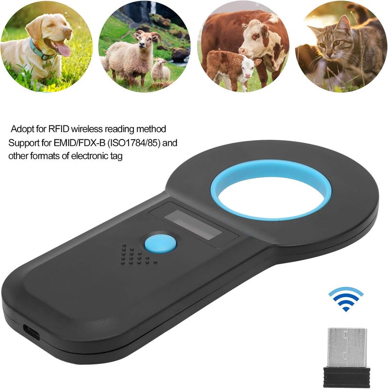 Tyenaza Animal Chip Reader Microchip Bluetooth Scanner for RFID Portable Handheld 134.2Khz/125Khz Rechargeable - Image 4