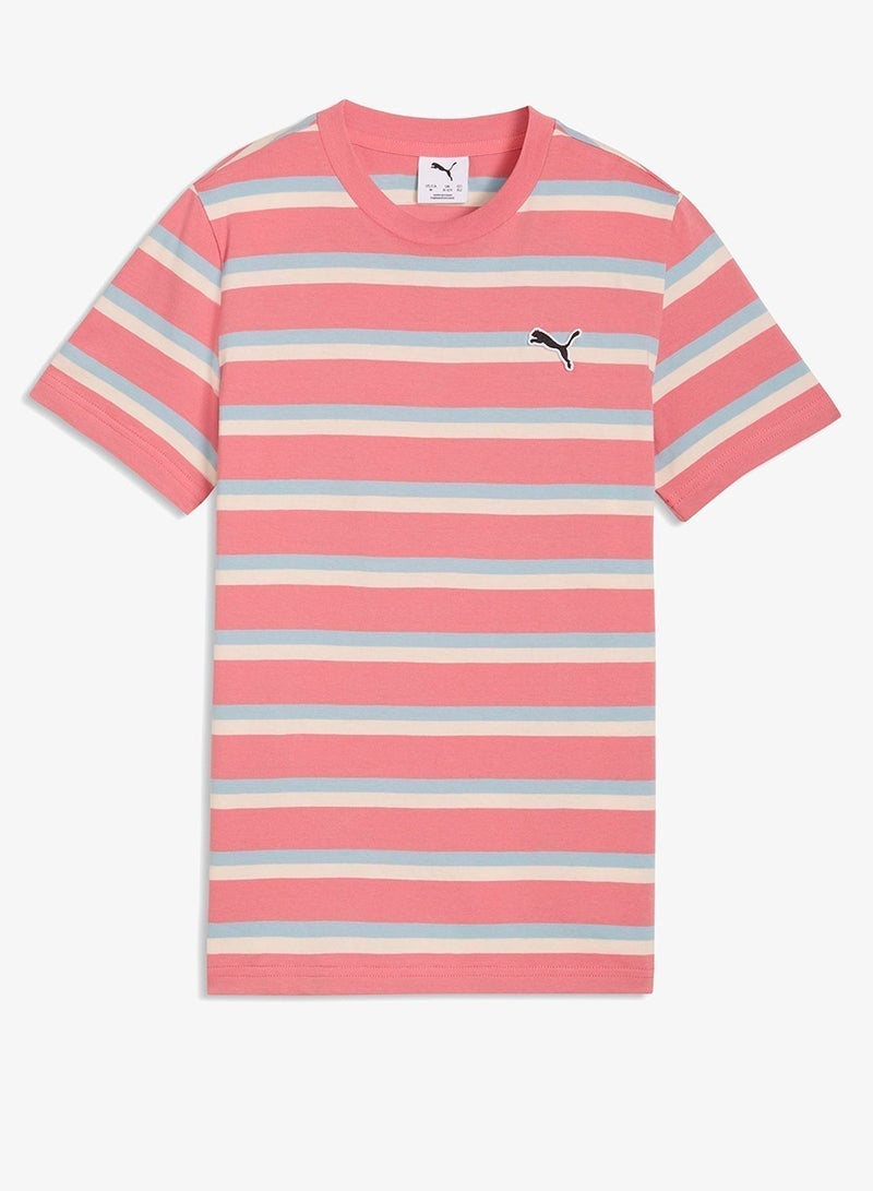 PUMA Youth Essential Elevated Striped T-Shirt - Image 4
