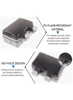 Occuwzz Outdoor Outlet Box Waterproof,Outdoor Power Outlet Box Outdoor Waterproof Socket in Use Outdoor Outlet Cover (Double Plug Socket)  - Image 3