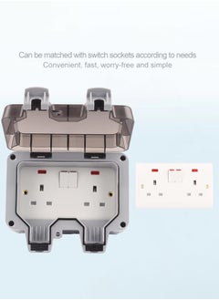 Occuwzz Outdoor Outlet Box Waterproof,Outdoor Power Outlet Box Outdoor Waterproof Socket in Use Outdoor Outlet Cover (Double Plug Socket)  - Image 5
