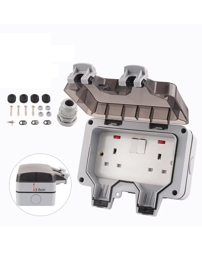 Outdoor Outlet Box Waterproof,Outdoor Power Outlet Box Outdoor Waterproof Socket in Use Outdoor Outlet Cover (Double Plug Socket) - pzsku/ZE482224E32A20673B646Z/45/_/1731665361/b6743f5a-d658-4d59-8cfd-7c43d65d3978