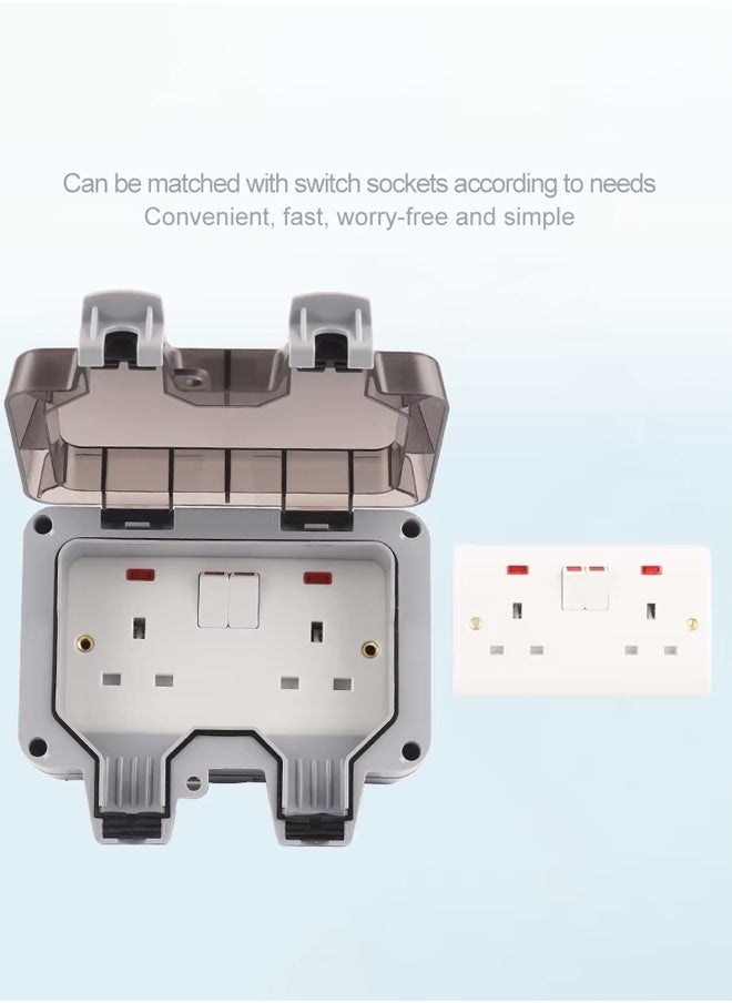 Outdoor Outlet Box Waterproof,Outdoor Power Outlet Box Outdoor Waterproof Socket in Use Outdoor Outlet Cover (Double Plug Socket) - pzsku/ZE482224E32A20673B646Z/45/_/1731665413/90e026db-be05-4ba4-b324-a6d1848d631f