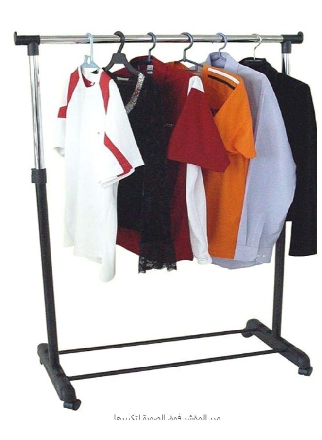 bunca Home Single Pole Clothes Stand Rack with Foot Pad Storage for Hanging Clothes, Coats, Skirts, Shirts, Jackets - Image 1