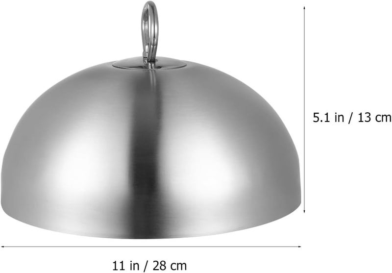 Stainless Steel Basting Cover 28cm Non-coated Dome Lid Anti-oil Splash Cooking Tool Food Cover for Griddle and Bbq Cooking - Image 2