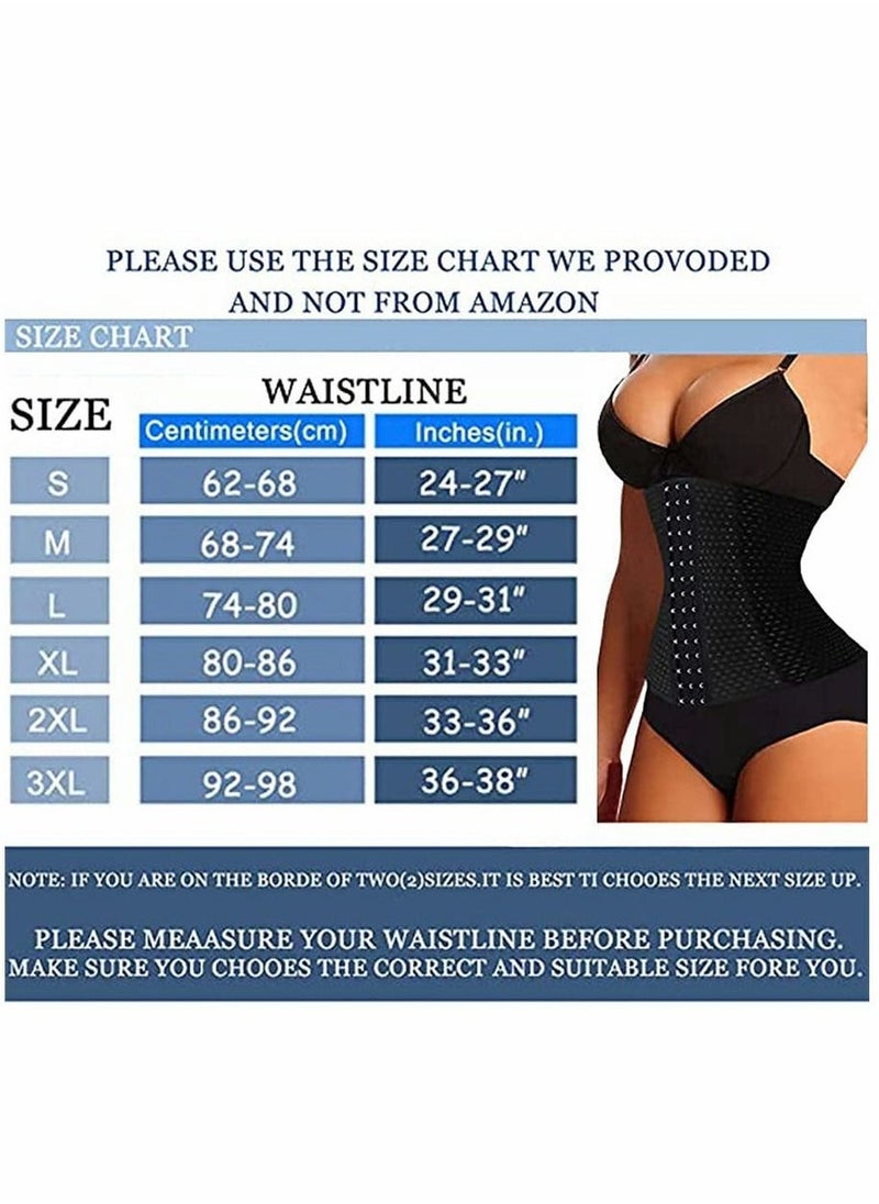 Generic - Women's Waist Trainer Corset Tummy Control Shapewear Waist Cincher Breathable and Invisible High Waisted Body Shaper, Beige Size M - Image 1