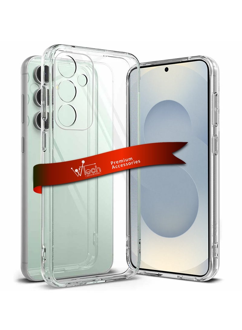 Wtech Samsung Galaxy S25 2025 TPU Soft Corners with Hard PC Case Cover - Clear - Image 1